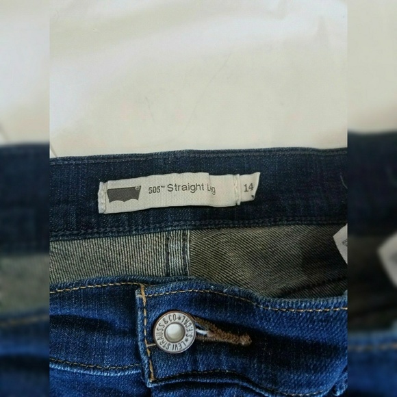 Womens Levi 505 Straight Leg Size 14 Jeans 32x32 - Picture 3 of 5